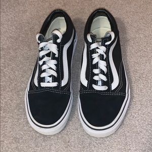 Black and white old skool vans